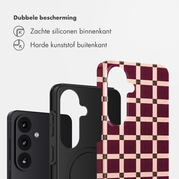 Selencia Vivid Backcover Samsung Galaxy S26 - Check This Burgundy