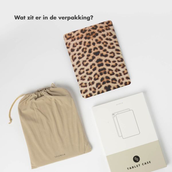 Selencia Vivid tablethoes Apple iPad 9 (2021) 10.2 inch / iPad 8 (2020) 10.2 inch / iPad 7 (2019) 10.2 inch - Wild Leo