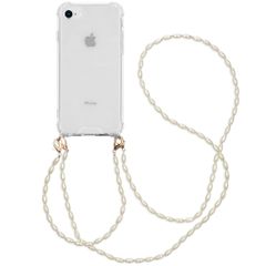 imoshion Backcover met koord + armband - Parels Apple iPhone SE (2022 / 2020) /8/7