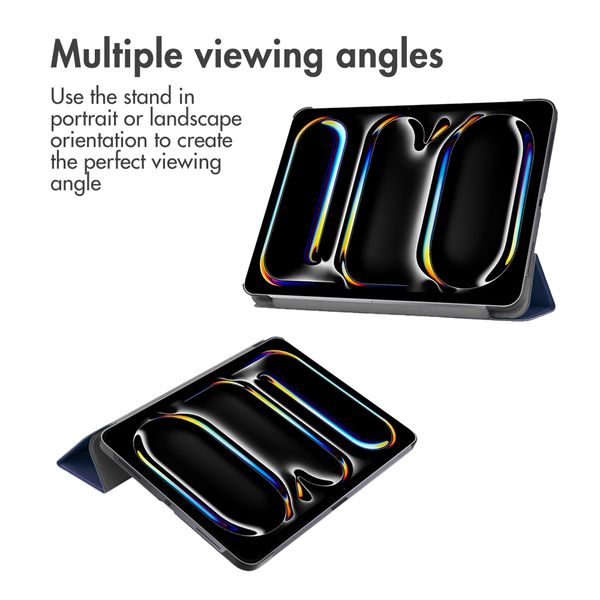 imoshion Trifold Book Case Apple iPad Pro 13 (2025) M5 / (2024) M4 - Dark Blue