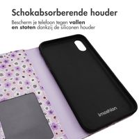 imoshion Design Bookcase iPhone Xr - Purple Flowers