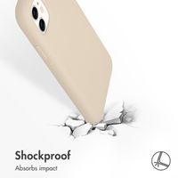 Accezz Liquid Silicone Back Cover Apple iPhone 11 - Stone
