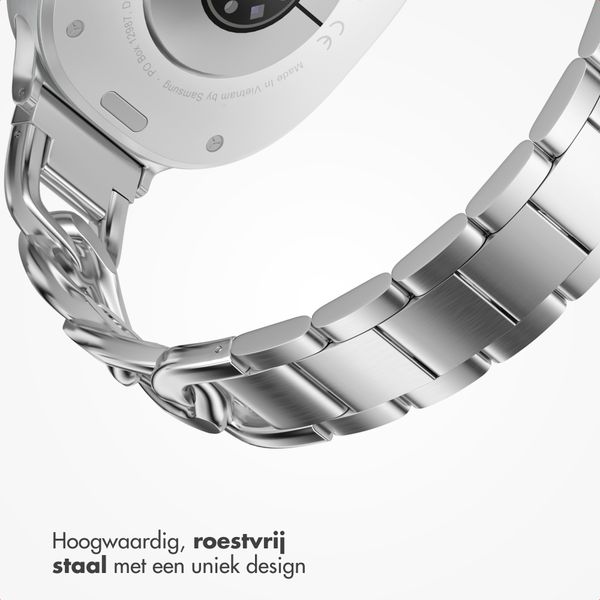 Selencia Chain bandje Samsung Galaxy Watch 9 (40/44mm) / Watch 8 (40/44mm) / Classic (46mm) - Zilver
