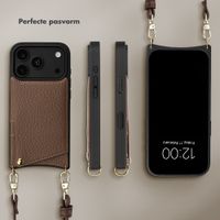 Selencia Nova Telefoonhoes met Koord en Pashouder Apple iPhone 18 Pro / 17 Pro - Mocha Brown