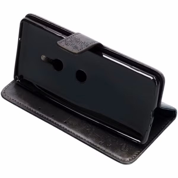 imoshion Klavertje Bloemen Bookcase Sony Xperia XZ3 - Zwart