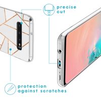 imoshion Design hoesje Samsung Galaxy S10 - Grafisch Koper / Wit