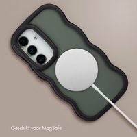 Selencia Wavy Backcover met MagSafe Samsung Galaxy S25 / S24 - Zwart
