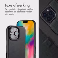 Accezz Leather Bookcase 2-in-1 met MagSafe Apple iPhone 16 Pro Max - Onyx Black