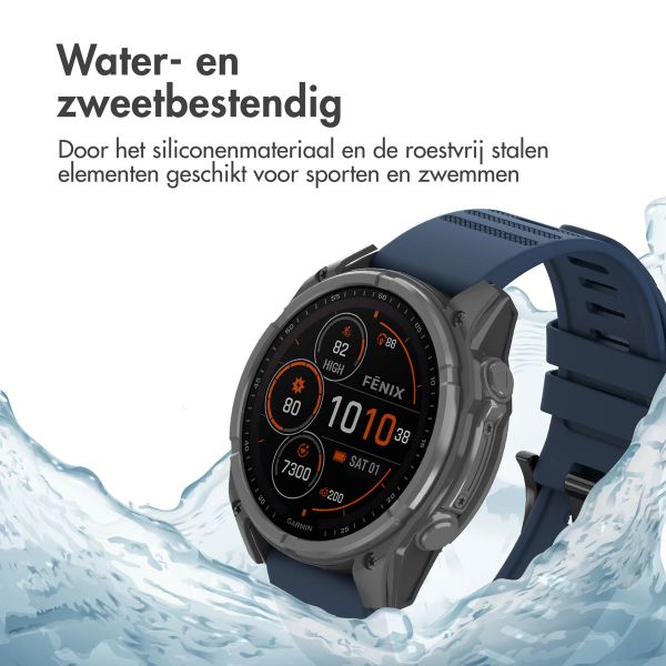 imoshion QuickFit® Stripe Siliconenbandje Garmin Watch | 22 mm aansluiting - Donkerblauw