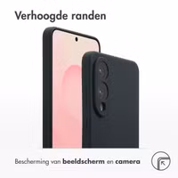 Accezz Liquid Silicone Backcover met MagSafe Samsung Galaxy S25 Edge - Zwart