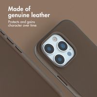 Accezz Leather Back Cover with MagSafe Apple iPhone 16 Pro - Coffee Brown