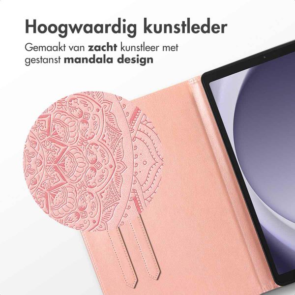 imoshion Mandala Bookcase Samsung Galaxy Tab A9 Plus - Rose Gold