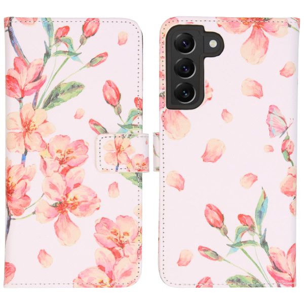 imoshion Design Softcase Bookcase Samsung Galaxy S22 Plus - Blossom Watercolor