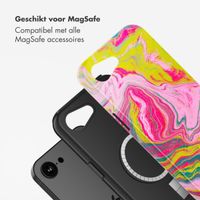 Selencia Vivid Backcover met MagSafe Apple iPhone 16e - Marble Pink