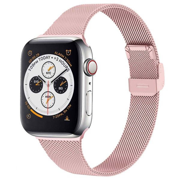 imoshion Milanees vouwbandje Apple Watch Series 1 t/m 9 / SE (38/40/41 mm) | Series 10 (42 mm) - Roze