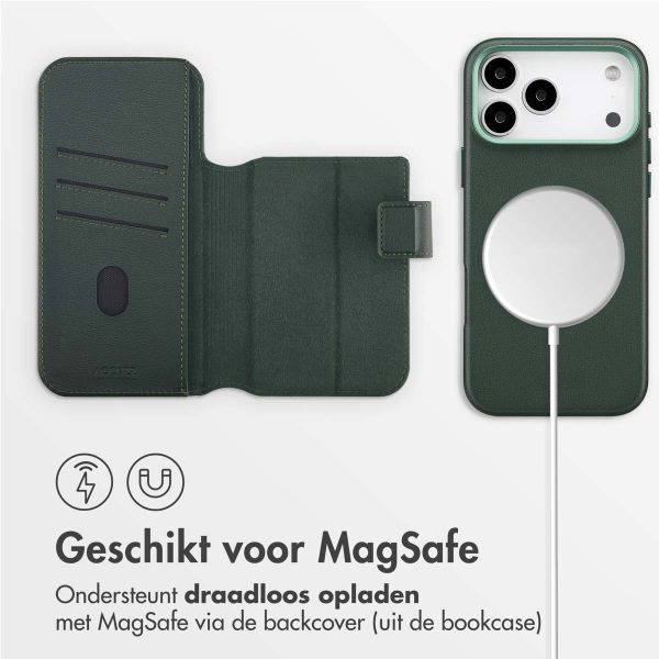 Accezz Leather Bookcase 2-in-1 met MagSafe Apple iPhone 18 Pro Max / 17 Pro Max - Cedar Green