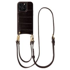 Selencia Nova Real Leather Back Cover with Card Holder Apple iPhone 14 Pro - Dark Chocolate