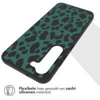 imoshion Design hoesje Samsung Galaxy S23 Plus - Luipaard - Groen / Zwart