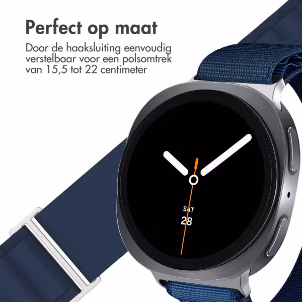 imoshion Nylon Alpine bandje Samsung Galaxy Watch 8 (40/44mm) / Classic (46mm) - Donkerblauw