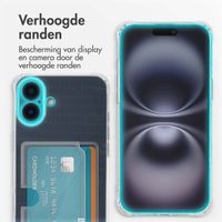 imoshion Softcase Backcover met pasjeshouder Apple iPhone 16 Plus - Transparant