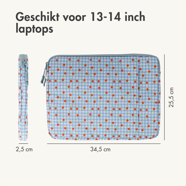 imoshion Design Laptophoes 13-14 inch - Laptopsleeve - Cherry Check