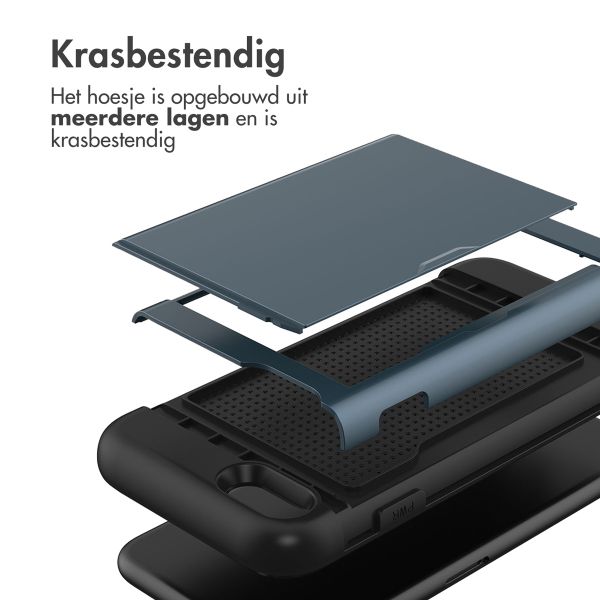 imoshion Backcover met pasjeshouder Apple iPhone SE (2022 / 2020) / 8 / 7 - Donkerblauw