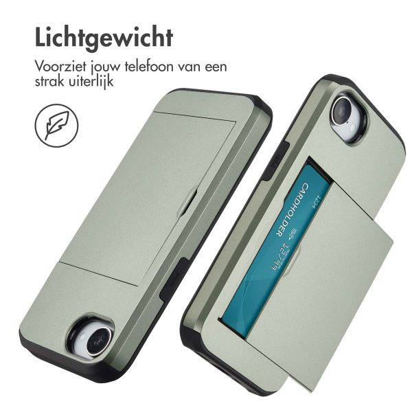 imoshion Backcover met pasjeshouder iPhone 16e - Groen