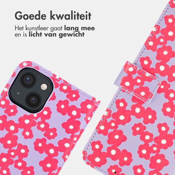 imoshion Design Bookcase Apple iPhone 13 - Dusty Rose Blossoms