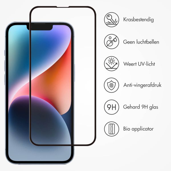 Accezz Gehard Glas Full Cover Screenprotector met applicator Apple iPhone 13 / 13 Pro / 14 / 16e