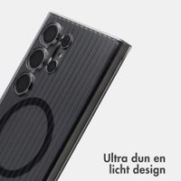 Accezz Lite Backcover met MagSafe | Fluted | Samsung Galaxy S24 Ultra - Zwart