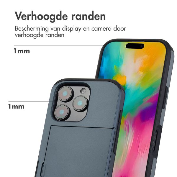 imoshion Backcover met pasjeshouder iPhone 16 Pro - Donkerblauw