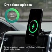 imoshion Telefoonhouder auto met MagSafe - Draadloze oplader - Dashboard - Zwart