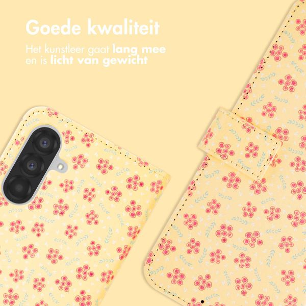 imoshion Design Bookcase Samsung Galaxy A56 - Sunny Yellow Petite Flowers