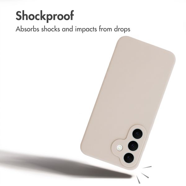 Accezz Liquid Silicone Back Cover with MagSafe Samsung Galaxy S26 FE - Stone