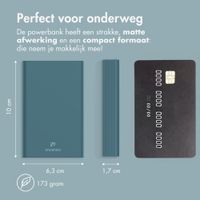 imoshion Ultra Series Aluminium Powerbank 10.000 mAh - Quick Charge en Power Delivery - Petrol Green