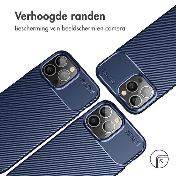 imoshion Carbon Softcase Backcover Apple iPhone 13 Pro Max - Blauw
