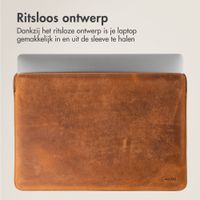 Accezz Leather Laptop hoes Apple MacBook 13 inch - Laptopsleeve - Cognac