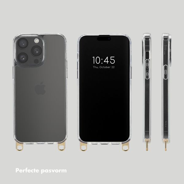Selencia Backcover met afneembare haakjes Apple iPhone 15 Pro Max - Transparant