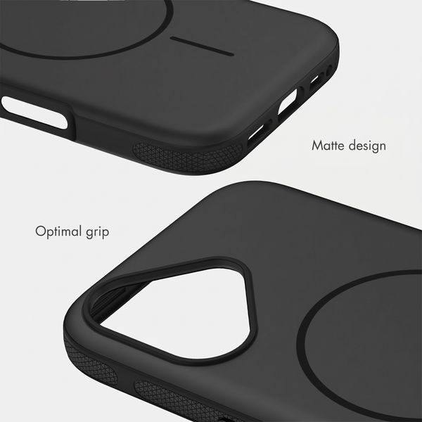 imoshion Colour Back Cover with Thin MagSafe Ring Apple iPhone 16 - Black