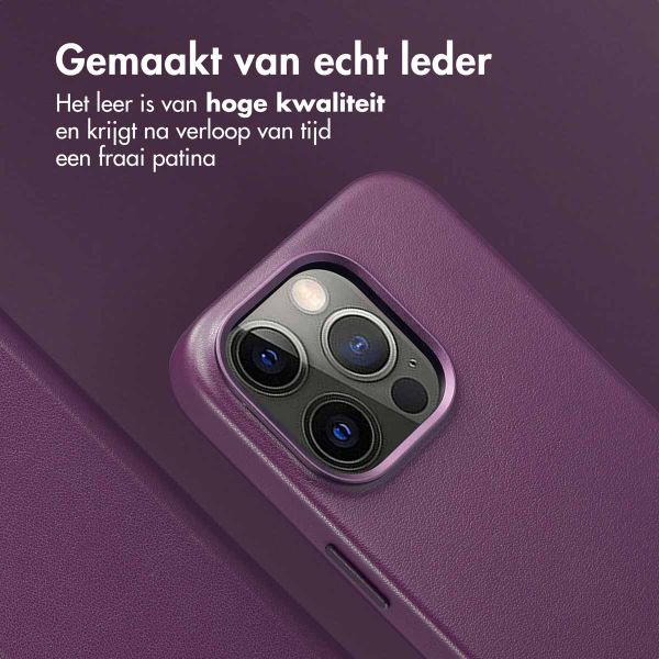 Accezz Leather Bookcase 2-in-1 met MagSafe Apple iPhone 14 Pro - Heath Purple
