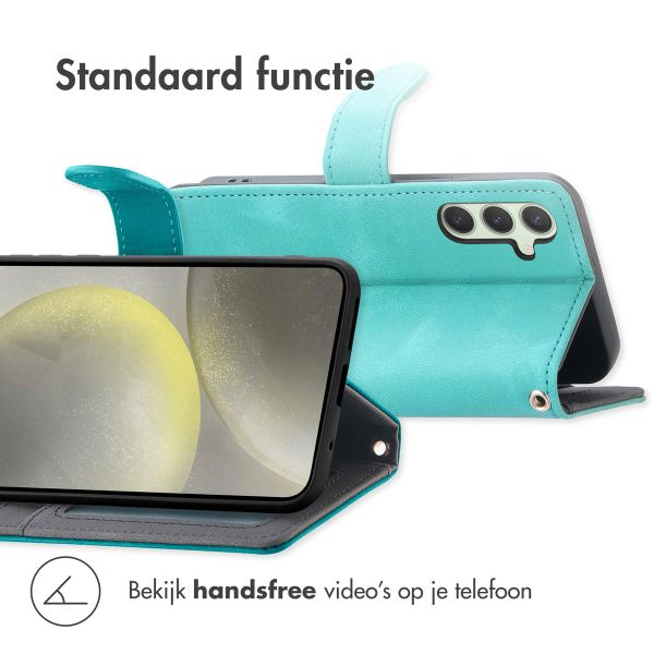 imoshion Bookcase met koord Samsung Galaxy S24 / S25 - Turquoise