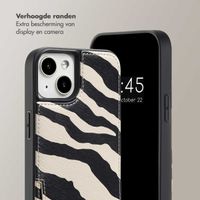 Selencia Nova Telefoonhoes met Koord en Pashouder Apple iPhone 14 / 13 - Zazzy Zebra
