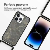 imoshion Design hoesje met koord Apple iPhone 14 Pro - Black Marble