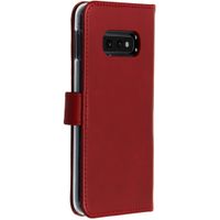 Selencia Echt Leren Bookcase Samsung Galaxy S10e - Rood