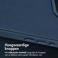 Accezz MagSafe Leather Backcover Apple iPhone 16e - Nightfall Blue