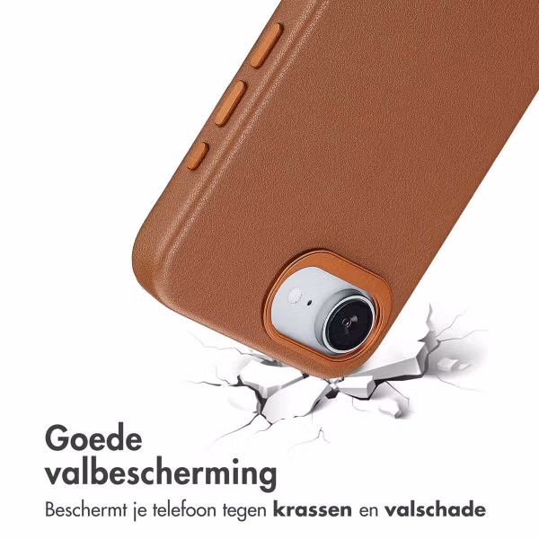 Accezz MagSafe Leather Backcover Apple iPhone 16e - Sienna Brown