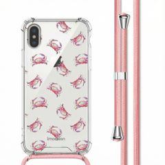 imoshion Design hoesje met koord Apple iPhone X / Xs - Crab Watercolor
