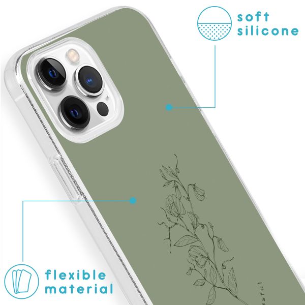 imoshion Design hoesje Apple iPhone 13 Pro - Floral Green