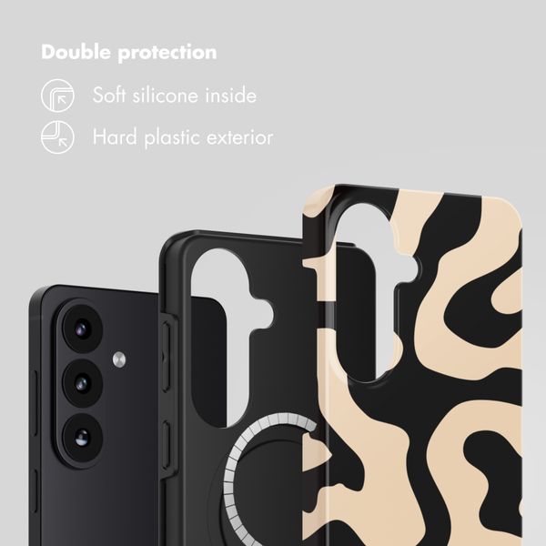 Selencia Vivid Back Cover with MagSafe Samsung Galaxy S26 Plus - Art Wave Black
