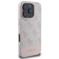 Guess Bottom Stripe 4G Backcover iPhone 16 Pro Max - Roze